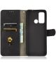 Motorola Moto G60 Hoesje Wallet Book Case Kunstleer Zwart