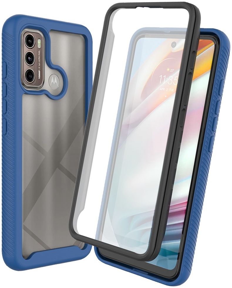 Motorola Moto G60 Hoesje Full Protect 360° Cover Hybride Blauw afbeelding 1