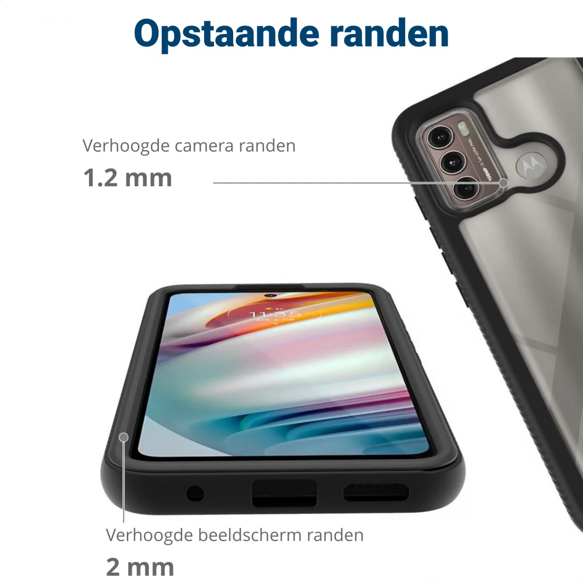 Motorola Moto G60 Hoesje Full Protect 360° Cover Hybride Blauw afbeelding 7