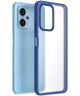 Xiaomi Poco X4 GT Hoesje Armor Back Cover Transparant Blauw