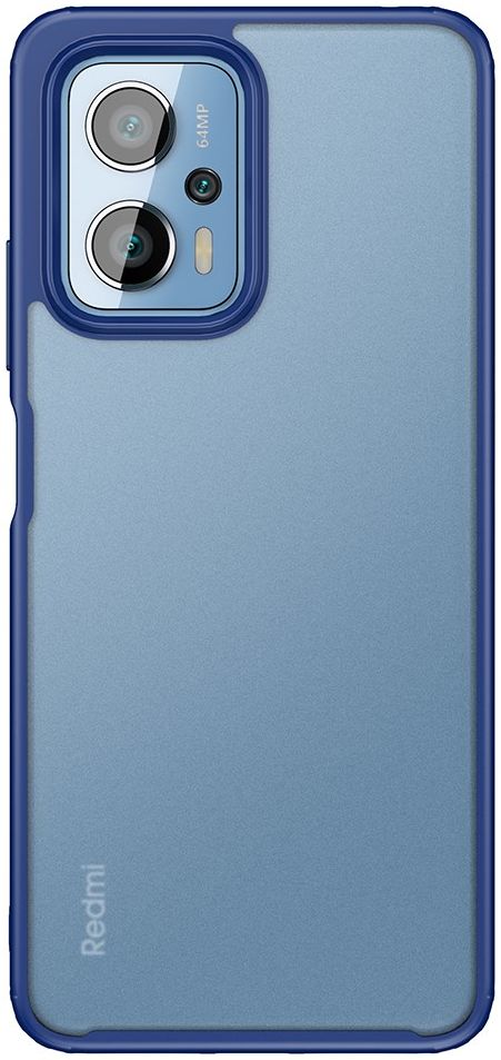 Xiaomi Poco X4 GT Hoesje Armor Back Cover Transparant Blauw afbeelding 2