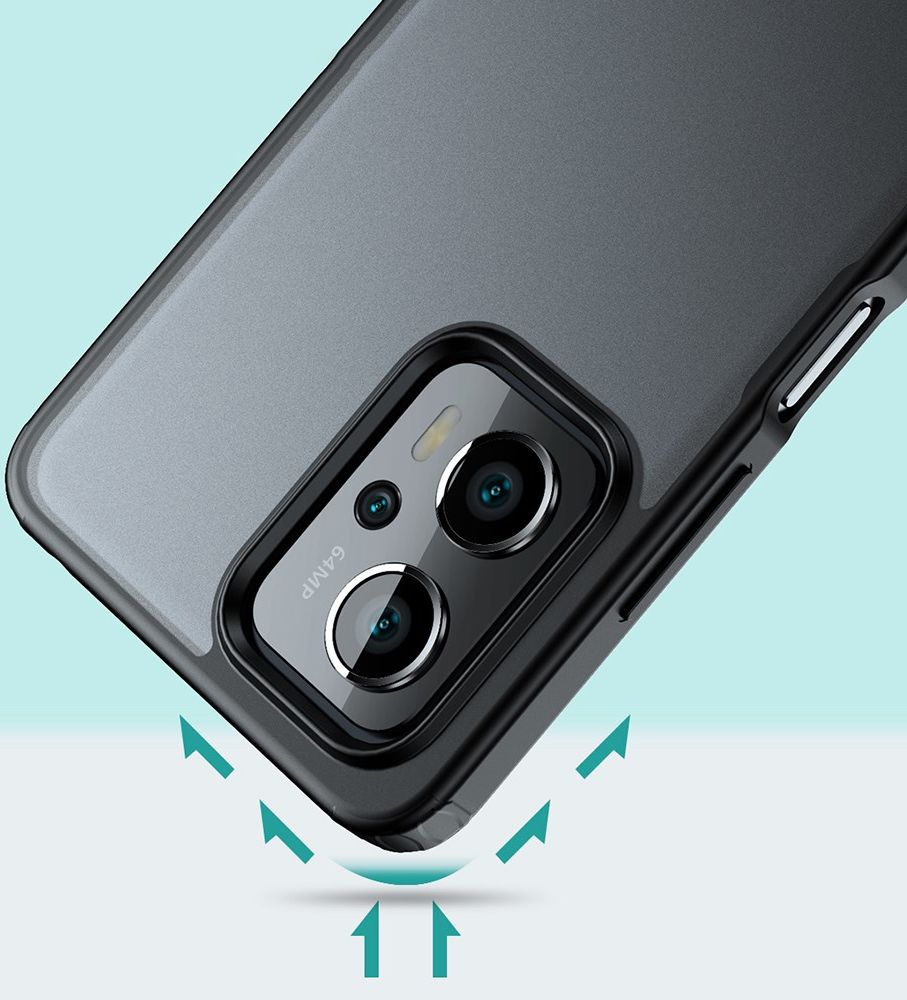 Xiaomi Poco X4 GT Hoesje Armor Back Cover Transparant Blauw afbeelding 3