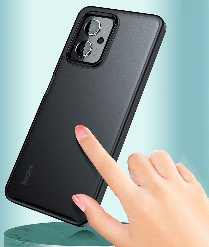 Xiaomi Poco X4 GT Hoesje Armor Back Cover Transparant Blauw afbeelding 5