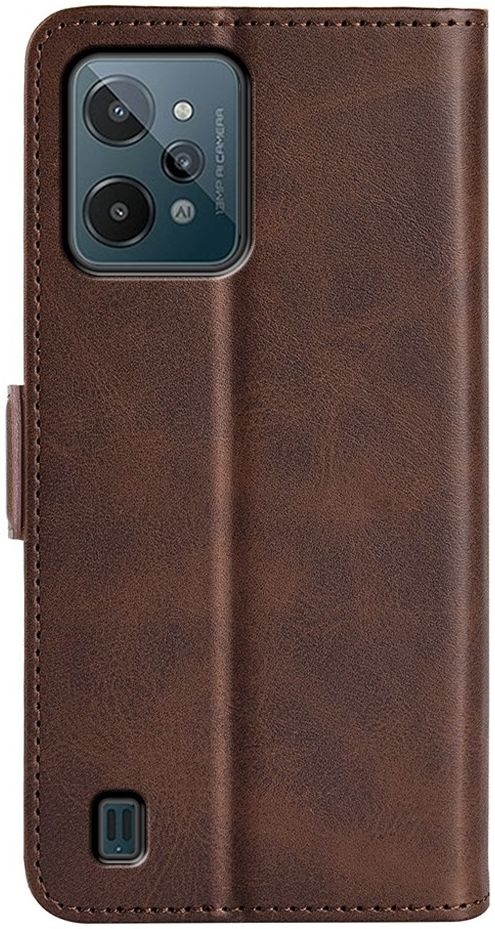 Realme C31 Hoesje Portemonnee Book Case Kunstleer Bruin afbeelding 6