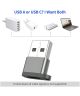 Universele USB 2.0 naar USB-C Converter/Adapter Zwart