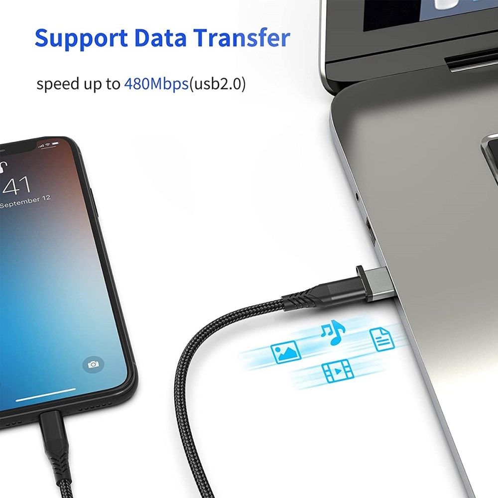 Universele USB 2.0 naar USB-C Converter/Adapter Zwart afbeelding 5