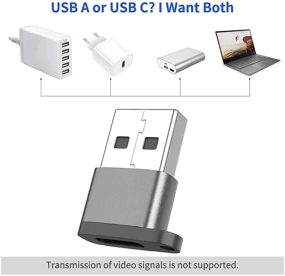 Universele USB 2.0 naar USB-C Converter/Adapter Zwart afbeelding 7