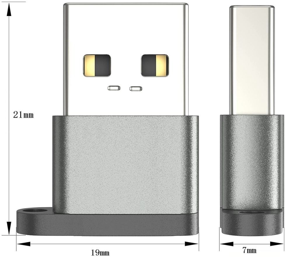 Universele USB 2.0 naar USB-C Converter/Adapter Zwart afbeelding 8