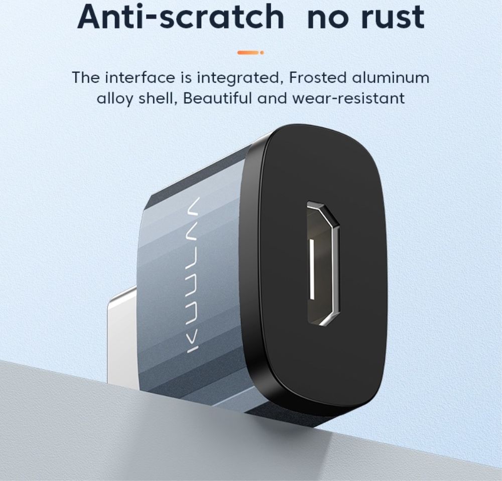 Universele USB-C naar Micro USB Adapter/Converter Grijs afbeelding 5