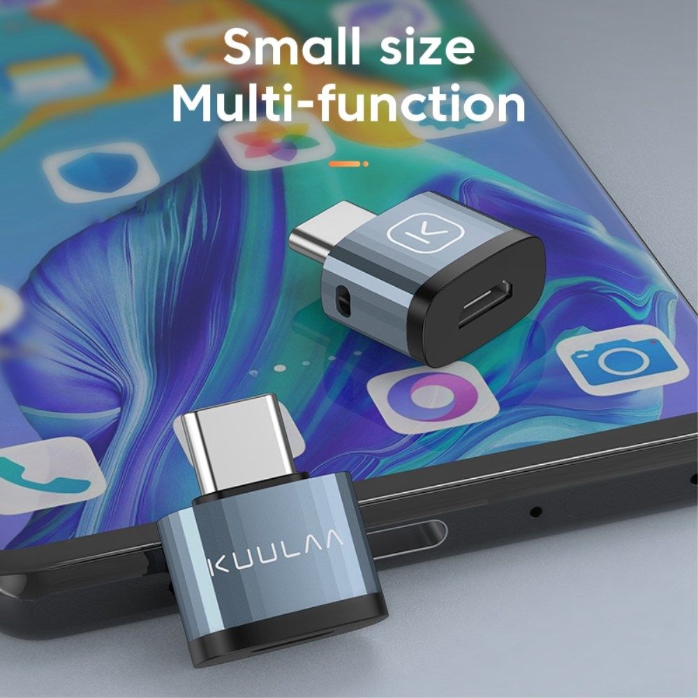 Universele USB-C naar Micro USB Adapter/Converter Grijs afbeelding 9