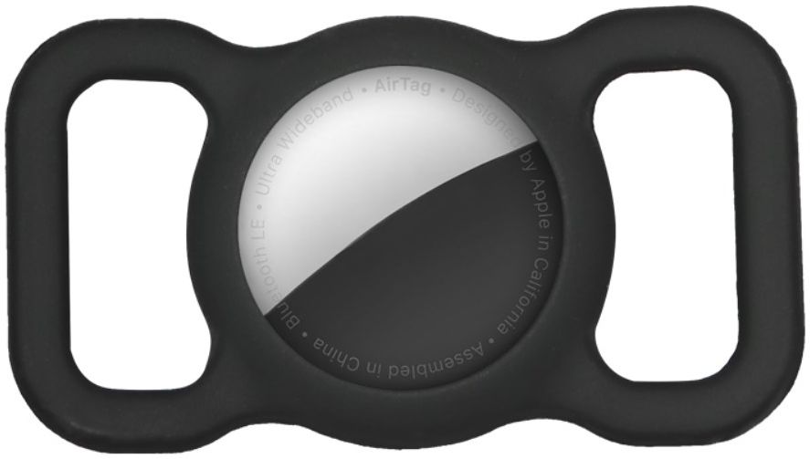 Apple AirTag Hoesje Siliconen voor Huisdieren Halsband Hond/Kat Zwart afbeelding 1