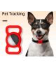 Apple AirTag Hoesje Siliconen voor Huisdieren Halsband Hond/Kat Rood