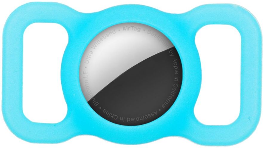 Apple AirTag Hoesje Siliconen voor Huisdieren Halsband Hond/Kat Blauw afbeelding 1