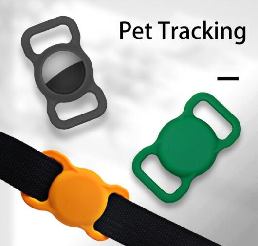 Apple AirTag Hoesje Siliconen voor Huisdieren Halsband Hond/Kat Blauw afbeelding 2