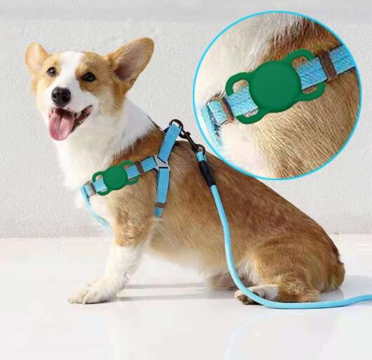 Apple AirTag Hoesje Siliconen voor Huisdieren Halsband Hond/Kat Blauw afbeelding 5