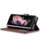 LC.IMEEKE Samsung Galaxy Z Fold 4 Hoesje Portemonnee Book Case Bruin