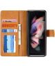 LC.IMEEKE Samsung Galaxy Z Fold 4 Hoesje Portemonnee Book Case Brown
