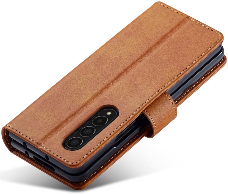 LC.IMEEKE Samsung Galaxy Z Fold 4 Hoesje Portemonnee Book Case Brown afbeelding 6