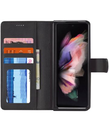 LC.IMEEKE Samsung Galaxy Z Fold 4 Hoesje Portemonnee Book Case Zwart Hoesjes