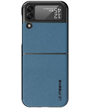 LC.IMEEKE Samsung Galaxy Z Flip 4 Hoesje Kunstleer Back Cover Blauw Hoesjes