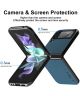 LC.IMEEKE Samsung Galaxy Z Flip 4 Hoesje Kunstleer Back Cover Blauw