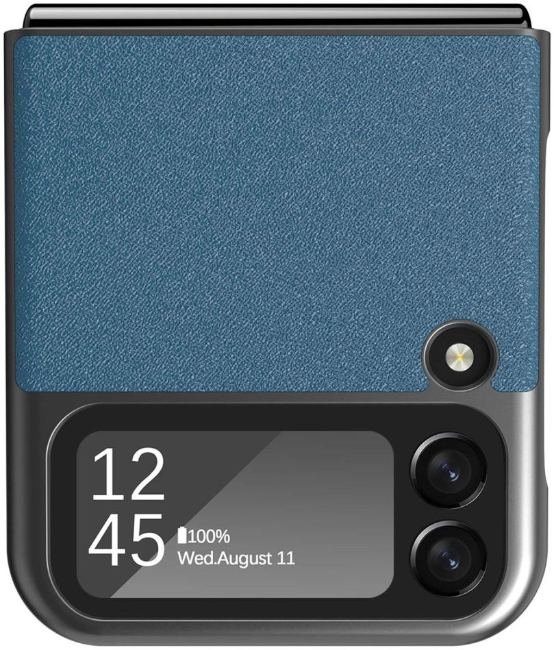 LC.IMEEKE Samsung Galaxy Z Flip 4 Hoesje Kunstleer Back Cover Blauw afbeelding 12