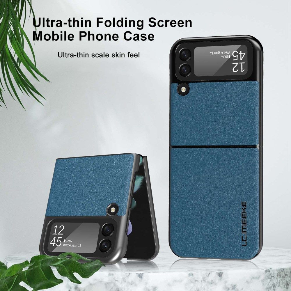 LC.IMEEKE Samsung Galaxy Z Flip 4 Hoesje Kunstleer Back Cover Blauw afbeelding 7