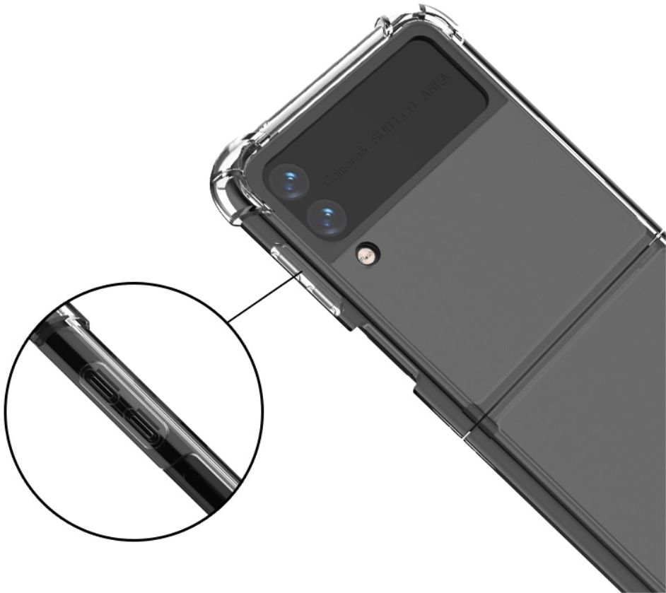 Samsung Galaxy Z Flip 4 Hoesje Schokbestendig Back Cover Transparant afbeelding 4