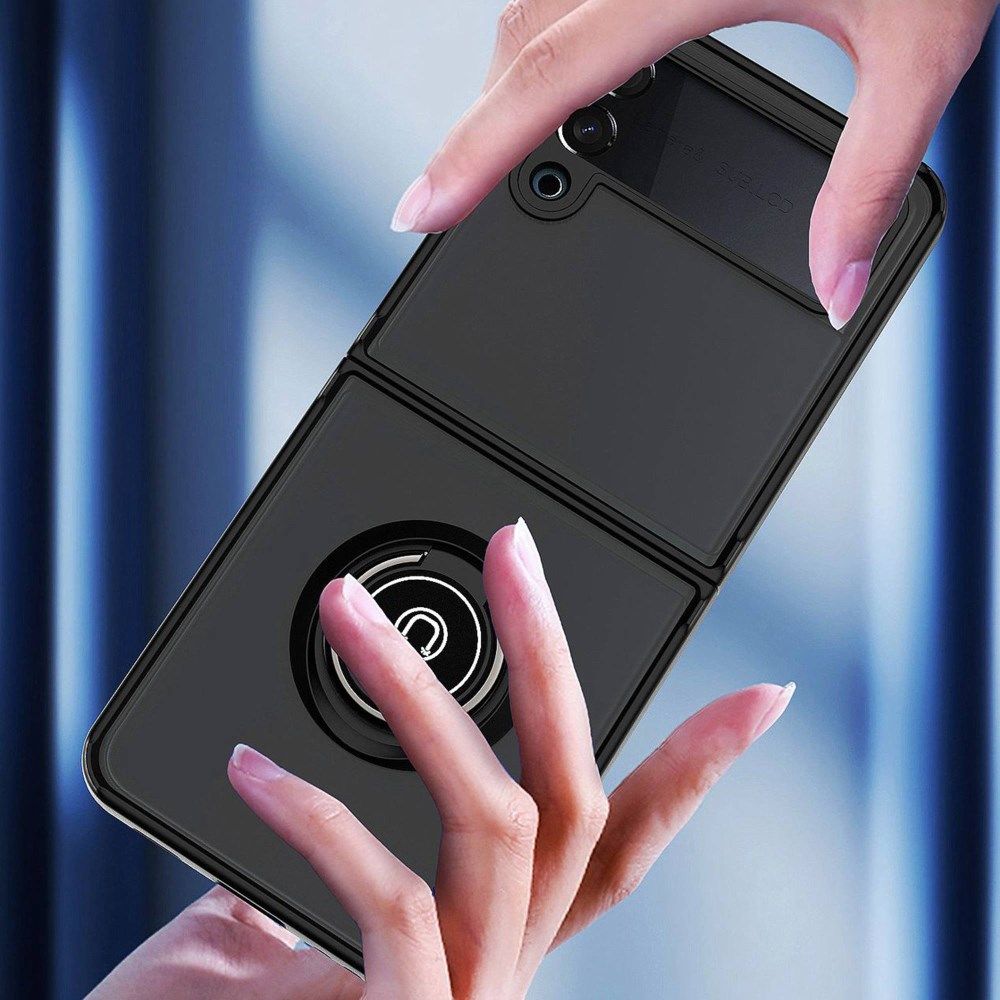 Samsung Galaxy Z Flip 4 Hoesje Magnetische Ring Kickstand Rood afbeelding 6