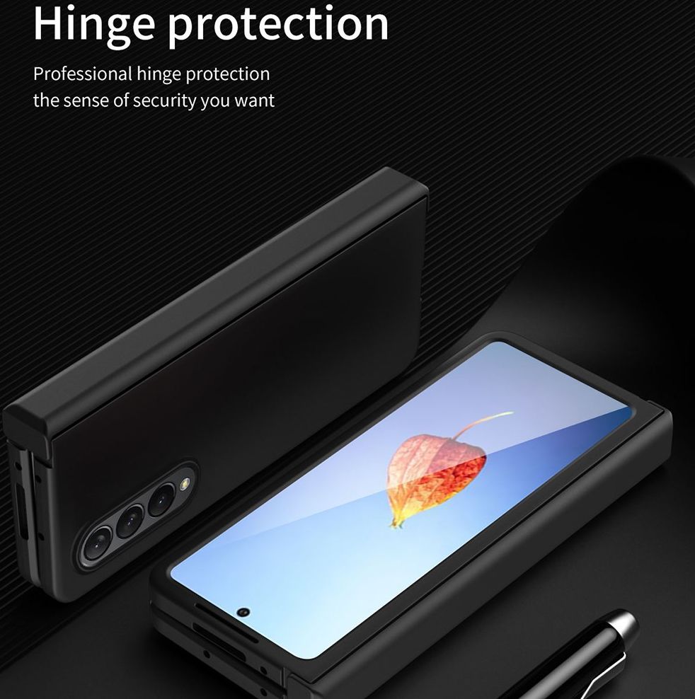 Samsung Galaxy Z Fold 4 Hoesje Hard Plastic Hinge Cover Zwart afbeelding 4