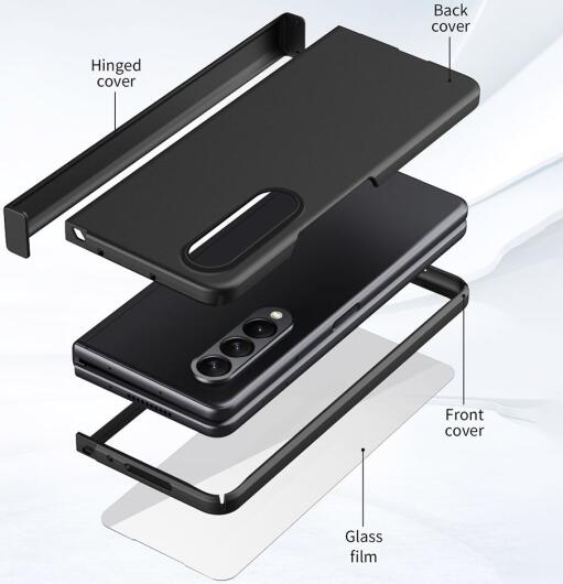 Samsung Galaxy Z Fold 4 Hoesje Hard Plastic Hinge Cover Transparant afbeelding 5