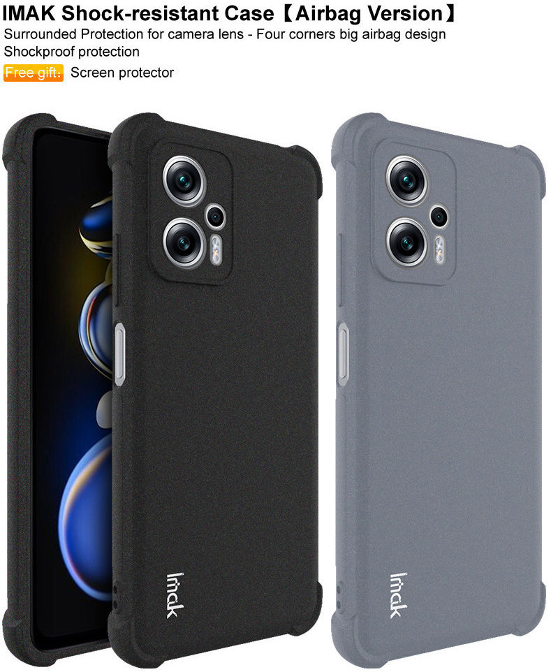 Imak Xiaomi Poco X4 GT Hoesje Flexibel TPU + Screen Protector Zwart afbeelding 5