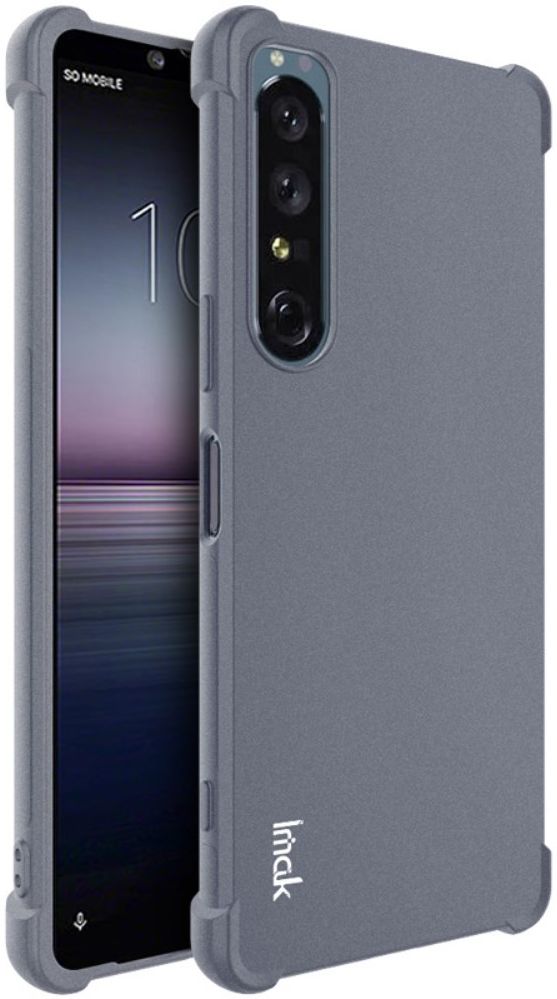 Imak Sony Xperia 1 IV Hoesje Flexibel TPU + Screen Protector Grijs afbeelding 1