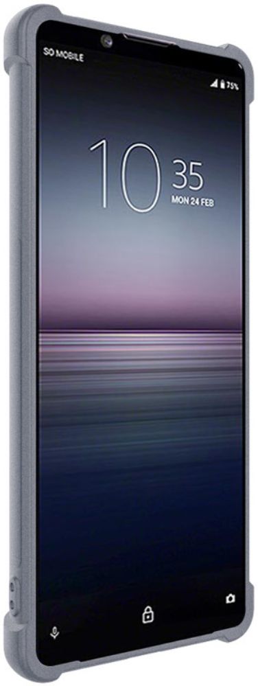Imak Sony Xperia 1 IV Hoesje Flexibel TPU + Screen Protector Grijs afbeelding 3
