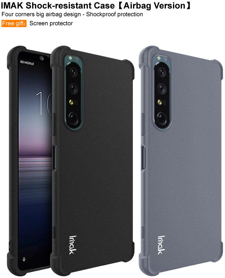 Imak Sony Xperia 1 IV Hoesje Flexibel TPU + Screen Protector Grijs afbeelding 6