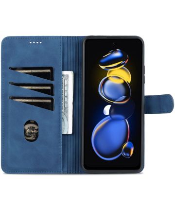 AZNS Xiaomi Poco X4 GT Hoesje Wallet Book Case Kunstleer Blauw Hoesjes