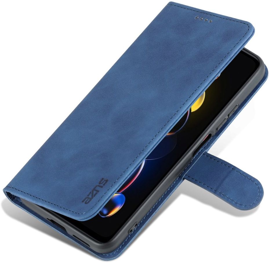 AZNS Xiaomi Poco X4 GT Hoesje Wallet Book Case Kunstleer Blauw afbeelding 2