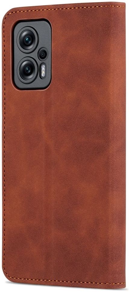 AZNS Xiaomi Poco X4 GT Hoesje Wallet Book Case Kunstleer Bruin afbeelding 5