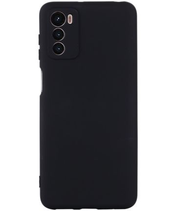 Motorola Moto G42 Hoesje Siliconen Back Cover Zwart Hoesjes
