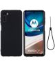 Motorola Moto G42 Hoesje Siliconen Back Cover Zwart
