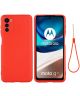 Motorola Moto G42 Hoesje Siliconen Back Cover Rood