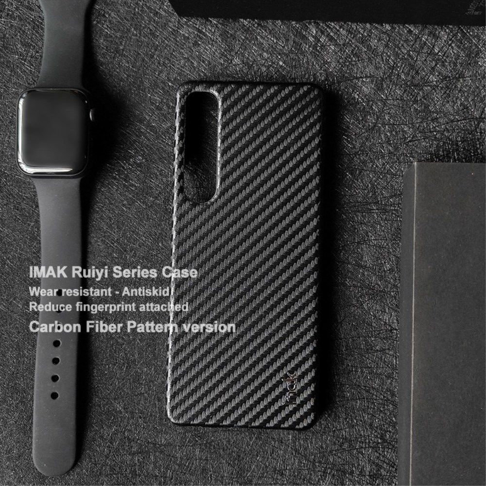 Imak Ruiyi Sony Xperia 1 IV Hoesje Carbon Fiber Back Cover Zwart afbeelding 6