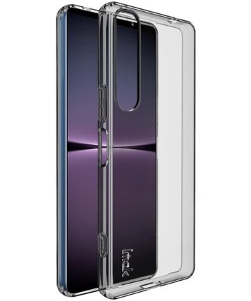Imak UX-5 Sony Xperia 1 IV Hoesje Flexibel TPU Transparant Zwart Hoesjes