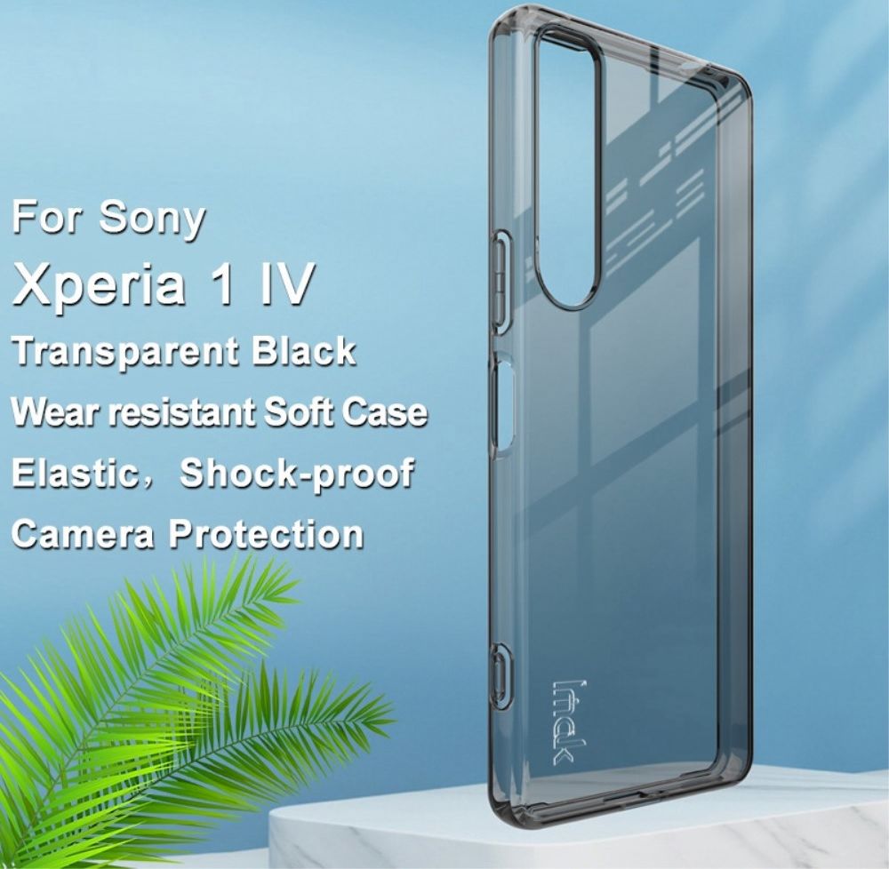 Imak UX-5 Sony Xperia 1 IV Hoesje Flexibel TPU Transparant Zwart afbeelding 2