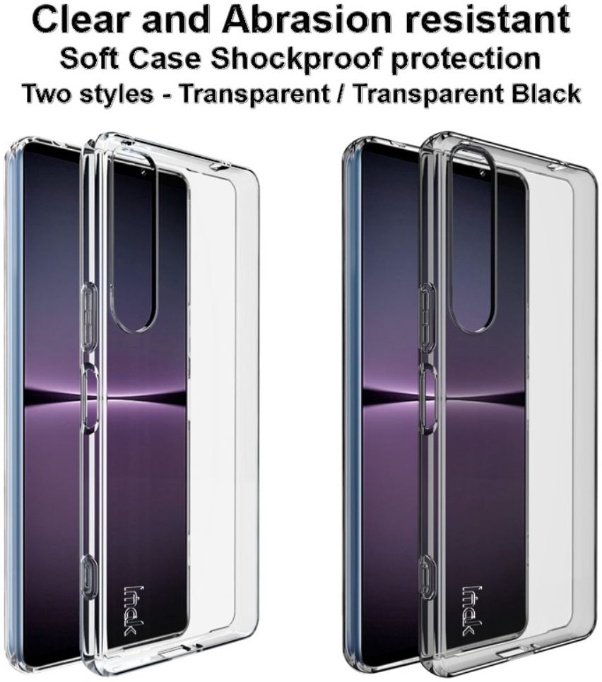 Imak UX-5 Sony Xperia 1 IV Hoesje Flexibel TPU Transparant Zwart afbeelding 4