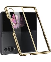 Samsung Galaxy Z Fold 4 Hoesje Back Cover Transparant/Goud