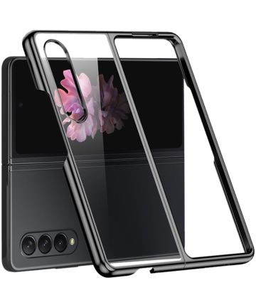 Samsung Galaxy Z Fold 4 Hoesje Back Cover Transparant/Zwart Hoesjes