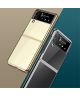 Samsung Galaxy Z Flip 4 Hoesje Back Cover Transparant/Zilver
