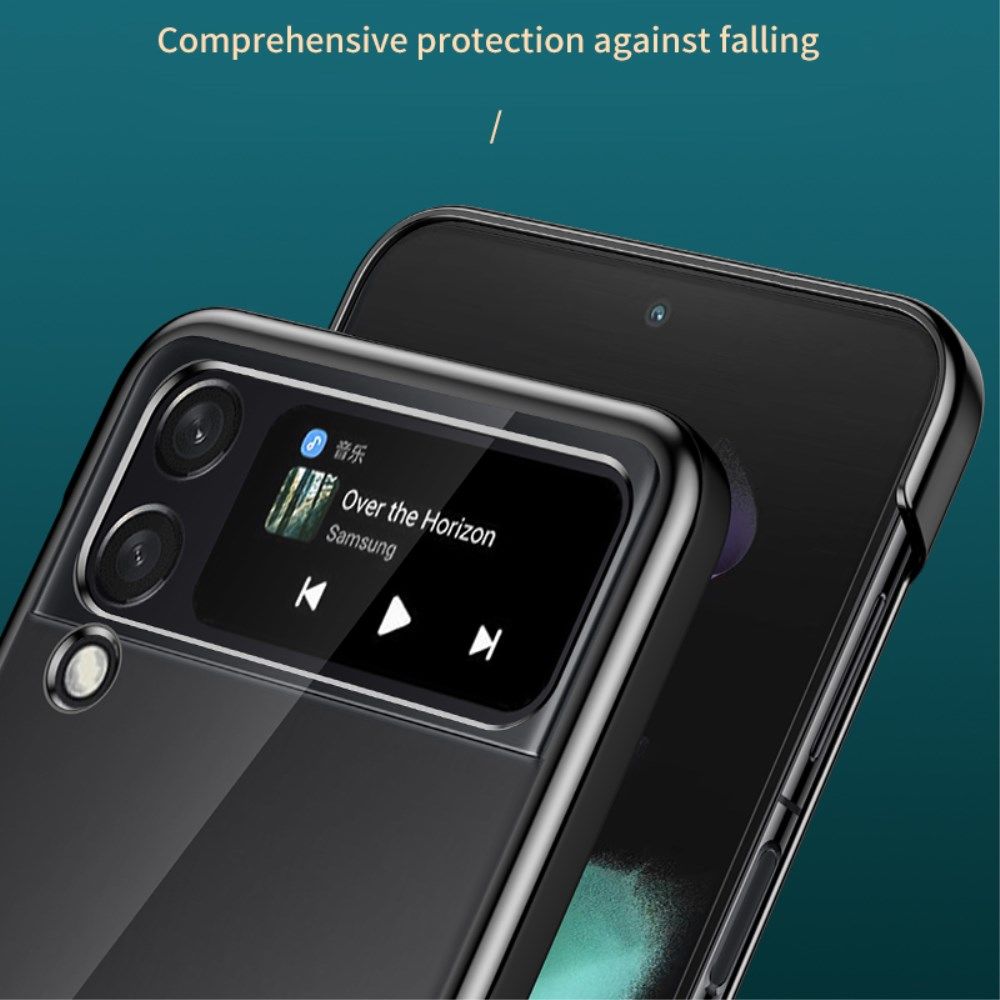 Samsung Galaxy Z Flip 4 Hoesje Back Cover Transparant/Zwart afbeelding 5