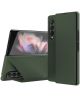 Samsung Galaxy Z Fold 4 Hoesje Kevlar Book Case Kunstleer Groen